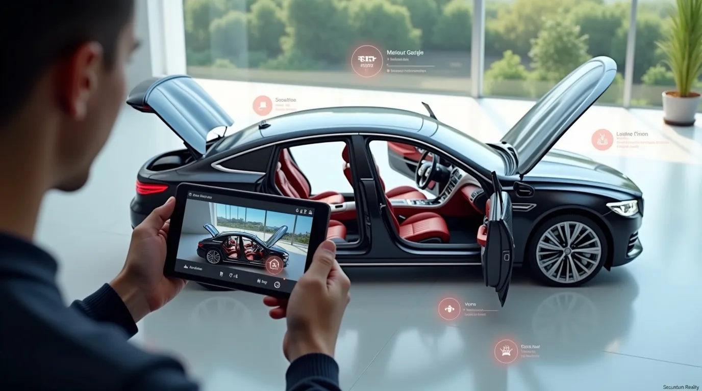 Full car AR viewer showing 360 car visualization and AR dashboard viewer with Gaari car scanner technology