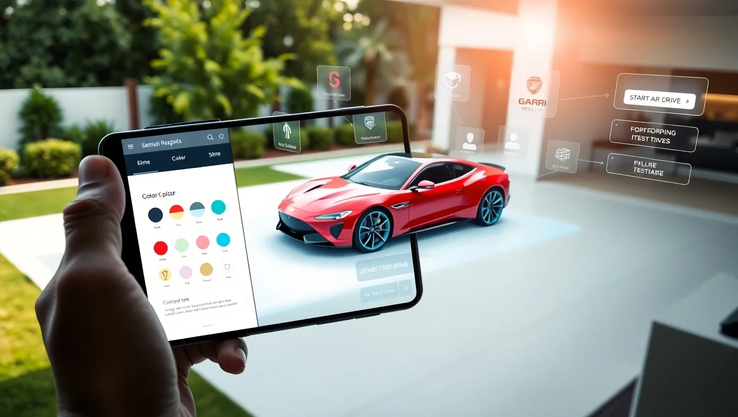Future of AR in automotive retail showing immersive car shopping experience with Gaari app